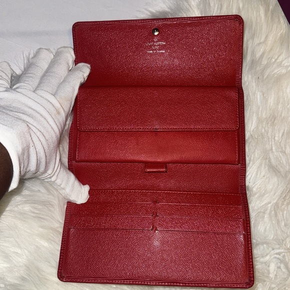 Louis Vuitton Red Epi Leather Sarah Continental Wallet Red EUC - Picture 3 of 13